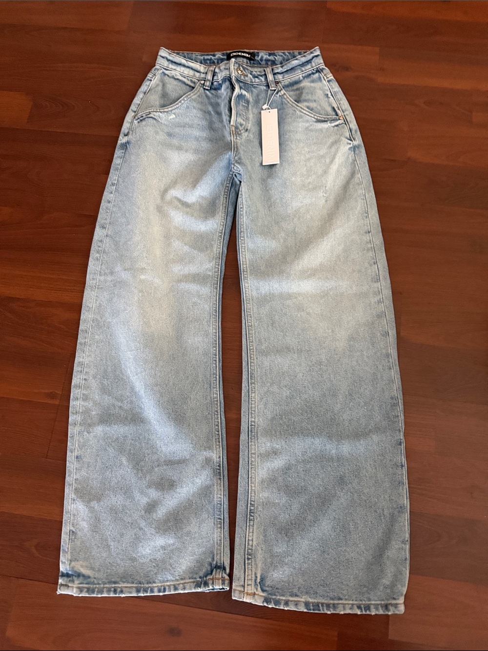 EB Denim Light Blue Wide Leg Jeans